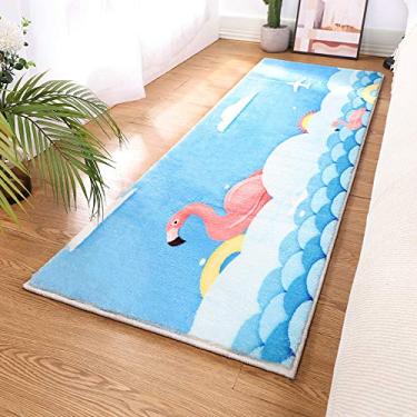 Imagem de Tapete para quarto, cabeceira, antiderrapante, lavável, macio, tapete de desenho animado para sala de estudos, varanda, quarto das crianças, cozinha, banheiro, B, 40120 cm