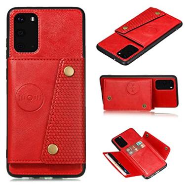 Imagem de Para Samsung Galaxy S21 S20 FE S8 S9 S10 Lite S10E Carteira de Luxo Couro Slot para Cartão Para Note 20 Ultra 10 9 A6 J4 J6 Plus 2018, vermelho, Para Galaxy Note 10 Lite