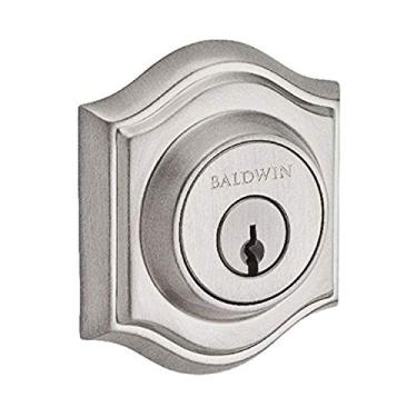 Imagem de Baldwin Reserve SCTAD150S Single Cylinder Traditional Arch Deadbolt with Smartkey Satin Nickel Finish
