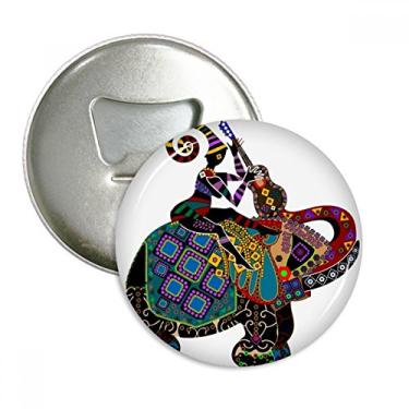 Imagem de Elefante Trekking China Minority Dressing Totem abridor de garrafas ímã de geladeira emblema multifuncional