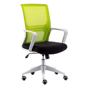 Imagem de cadeira de escritório Cadeira de computador Elevador de cadeira de escritório Mesa de estudo giratória e cadeira Assento de malha ergonômico Cadeira de jogo Cadeira de trabalho Cadeira (cor: verde)