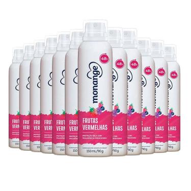 Imagem de Kit Desodorante Aerosol Monange Frutas Vermelhas 90g - 12 unidades
