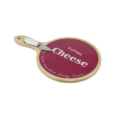 Imagem de Jogo Tábua e Faca Cheese em Bambu e Vidro Dynasty - 2 Peças
