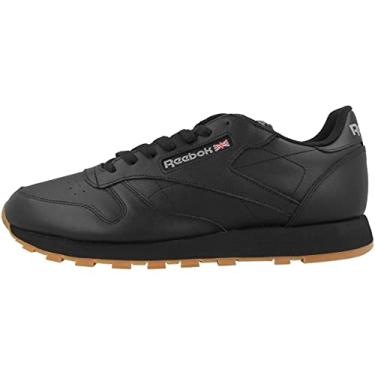 Imagem de Reebok Tênis masculino de couro clássico, Preto/Goma 2, 7.5