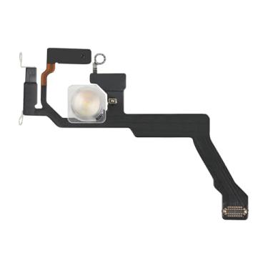 Imagem de Risidamoy Luz de flash para iPhone 14 Pro Max Flex cabo de substituição reparo de lanterna interruptor silencioso com suporte de metal pré-instalado para A2651, A2893, A2894, A2895, A2896
