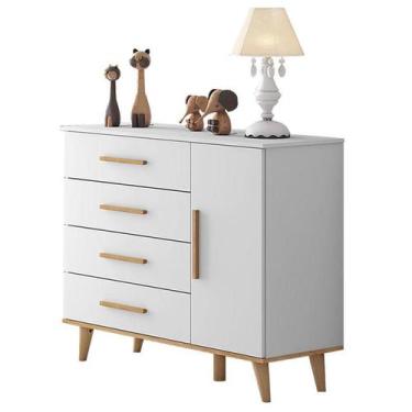 Imagem de Cômoda Infantil Ludmila Branco Bétula  Carolina - Carolina Baby