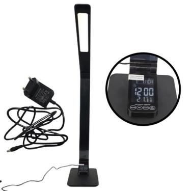 Imagem de Luminaria Calendario Relogio Slim Touch Carrega Celular Dobravel Tempe