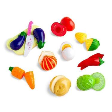 Imagem de Legumes De Brinquedo Com tiras autocolantes Para Cortar Multikids Br11