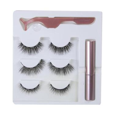 Imagem de Kit Cílios Magnéticos Postiços Com Imã + Delineador - 60 - Eo Style