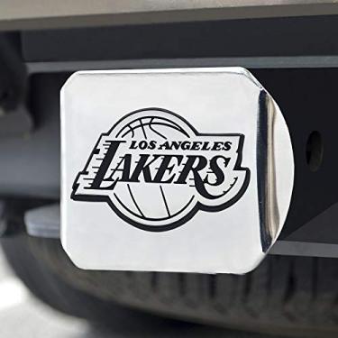 Imagem de FANMATS 14969 Los Angeles Lakers Capa de engate de metal cromado com emblema 3D de metal cromado