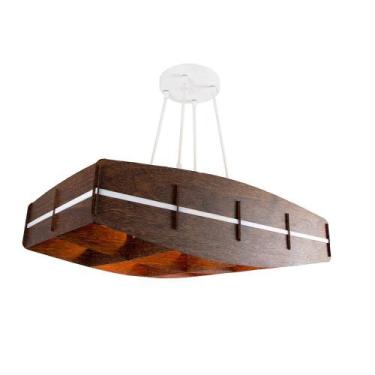 Imagem de Lustre Pendente em Madeira - Yoo - 60cm - TRYBO