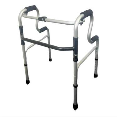 Imagem de Andador Para Reabilitação / Idoso Multifuncional Dobrável Em Alumínio 