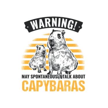 Imagem de Capybara Notizbuch: Warning May spontaneously talk about Capybaras / 6x9 Zoll / 120 linierte Seiten