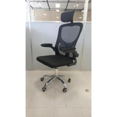 Imagem de Cadeira Escritório Giratória Tela Mesh Encosto De Cabeça - Doce Lar