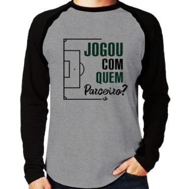 Imagem de Camiseta Raglan Jogou com quem parceiro Manga Longa - Foca na Moda, Ci