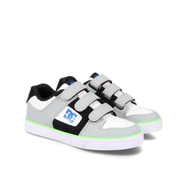 Imagem de DC Shoes Tênis de skate unissex infantil Pure V, Cinza/preto/azul/verde, 20