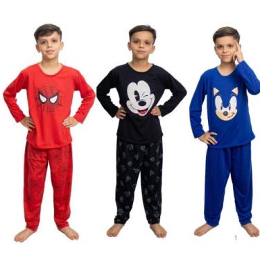 Imagem de KIT 2 Pijamas Infantil Masculino Inverno - SLEEP PIJAMAS, Mickey, 6 AN