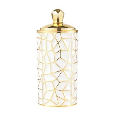 Imagem de Lata de chá de vasilha de café pode ser exibida na tampa decorativa de café de biscoito, jarra de biscoito, para cereais de açúcar doce, M