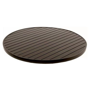 Imagem de Tampo Roma Ripado em Alumínio para Mesas 1 metro de Diâmetro Trama