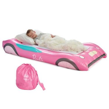 Imagem de FUNBOY Colchão de cama e ar Barbie Kids Sleepover para viagem. Perfeito para festas do pijama. Inclui bolsa de armazenamento de transporte, solteiro
