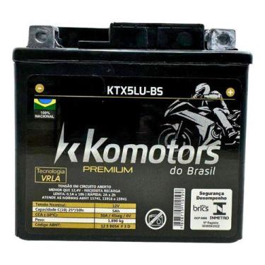 Imagem de Bateria Cg Titan Fan 125 150 Komotors Moto 5ah