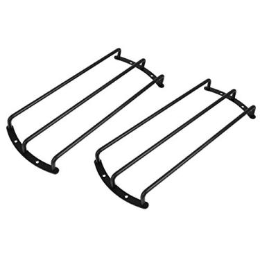 Imagem de X AUTOHAUX 2 peças de 30,5 cm de metal preto para grade de carro, capa protetora para grelha subwoofer