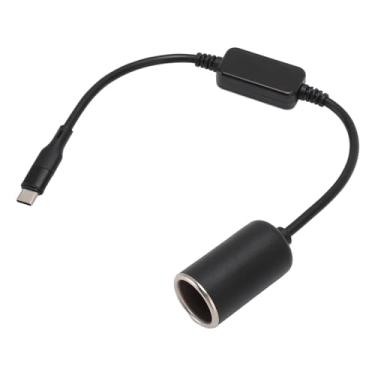 Imagem de USB C Macho para Adaptador de Tomada de Isqueiro, 5V a 12V, Compacto 30cm Cabo, 15W Saída de Potência Máxima, para GPS Car Dash Cam Com USB C