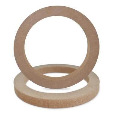 Imagem de MARRTEUM 2 espaçadores universais de alto-falante de 16,5 cm, subwoofer estéreo para carro, suporte adaptador de suporte para áudio de carro/barcos/caminhões/RV (Cáqui)