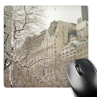 Imagem de 3dRose Mouse pad LLC 20 x 20 x 0,63 cm, Snow Blizzard in Central Park Manhattan New York City (mp_10304_1)