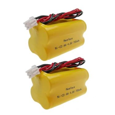 Imagem de NEAFAZA BL93NC487 4.8V 700mAh Ni-Cd bateria compatível com Emergi-Lite MAG93NC487, Exit Light Co BAA-48R BAA48R, Interstate NIC0186, Dantona Custom-43, OSI OSA-126 BL93NC484 BL93NC485 (pacote com 2)