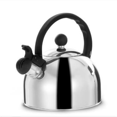 Imagem de Chaleira Inox com Apito para Fogão Gás Elétrico e Indução Ferve Rápido Luxo