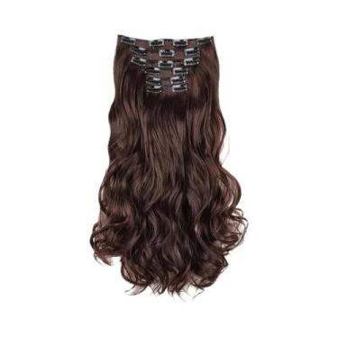 Imagem de Loira Preta 24 Polegadas Longas Extensões De Cabelo Sintético Reto 16 
