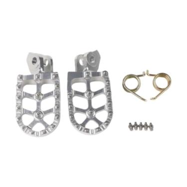 Imagem de Mqetly Apoios para os pés de motocicleta, pedais e peças de reposição profissionais resistentes para Tenere XT660R, Prata