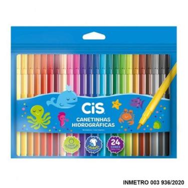 Imagem de Canetinha Hidrográfica 24 Cores CIS