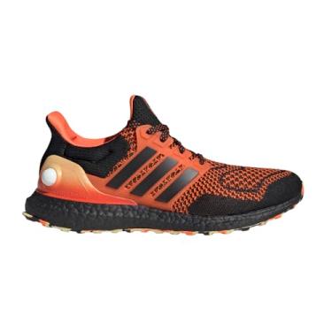 Imagem de adidas Tênis unissex adulto Fortnite Ultraboost 1.0, Preto/Preto/Laranja Impacto, 12 Women/11 Men