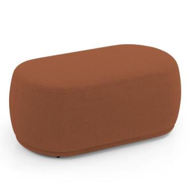 Imagem de Puff Decorativo Orgânico Living Molly 02 Lugares Bouclê Terracota - De