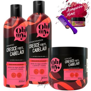 Imagem de Kit Oh My! Cresce Forte, Cabelão! 500ml 3 Itens