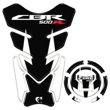 Imagem de Kit Protetor Tanque Adesivo Moto Honda Cbr Acima 2018 Preto - Cobra Mo