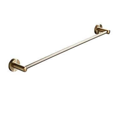 Imagem de Kit de acessórios de banho barra de toalheiro de aço inoxidável dourado 304 de banheiro, suporte de toalha, cesta triangular acessório de banheiro montado na parede (cor: haste única)