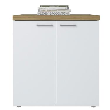 Imagem de Balcao Multiuso Tampo Tamburato 70cm Olmo Branco Tok Arty Olmo Branco