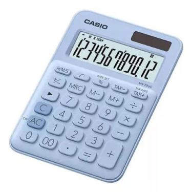 Imagem de Calculadora De Mesa 12 Dígitos Azul - Ms-20uc-lb-w-dc