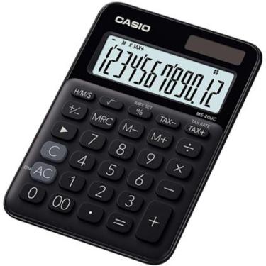 Imagem de Calculadora De Mesa 12 Dígitos Com Cálculo De Horas E Big Display Ms-20uc-bk-n-dc Preta
