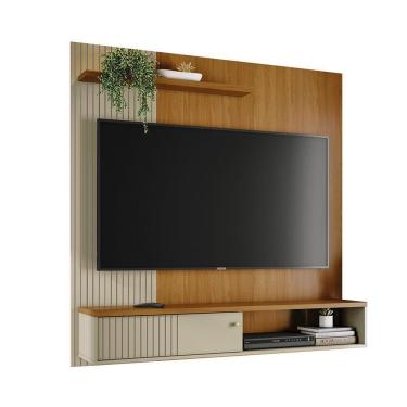Imagem de Painel Bancada Suspensa Para Tv 60 Polegadas Aurora - 7 Decor Cumaru E Opala
