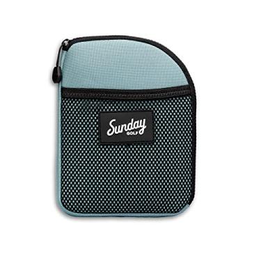 Imagem de Bolsa para objetos de valor de golfe com clipe da Sunday Golf | Zíper, nylon resistente à água, para camisetas extras, lápis, marcadores de bola (espuma do mar)