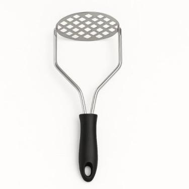 Imagem de Amassador de Batatas em Aço Inox com Cabo Ergonômico Antiderrapante – Utensílio de Cozinha para Purê, Abóbora, Mandioca e Legumes – Resistente, Durável, Fácil de Limpar, Ideal para Uso Diário