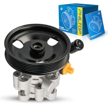 Imagem de PHILTOP Bomba de direção hidráulica 215445 com polia, adequada para 2005-2010 300 5,7L, 2005-2008 Magnum 5.7L, 2006-2010 carregador 5.7L, 2009-2010 Challenger 5.7L (automático), substitui OE 6045X