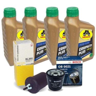 Imagem de 4 Oleos De Motor 15w40 Filtro Oleo Combustivel Prisma agile astra meri