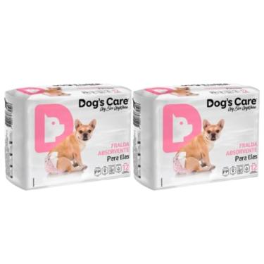 Imagem de Kit Fralda Higiênica Descartável Dog's Care Para Cachorro Fêmea PP 24 unidades