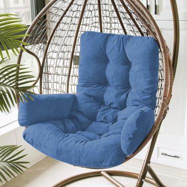 Imagem de Almofada para cadeira suspensa em formato de ovo, almofada para cadeira de balanço tipo rede, almofada macia e confortável para assento e encosto de cesto suspenso