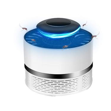 Imagem de Lâmpada Matador de Mosquitos Doméstica Armadilha por Inalação Inseticida Elétrica Zapper LED Ventilador Aspiração USB Fonte Alimentação Controle Físic